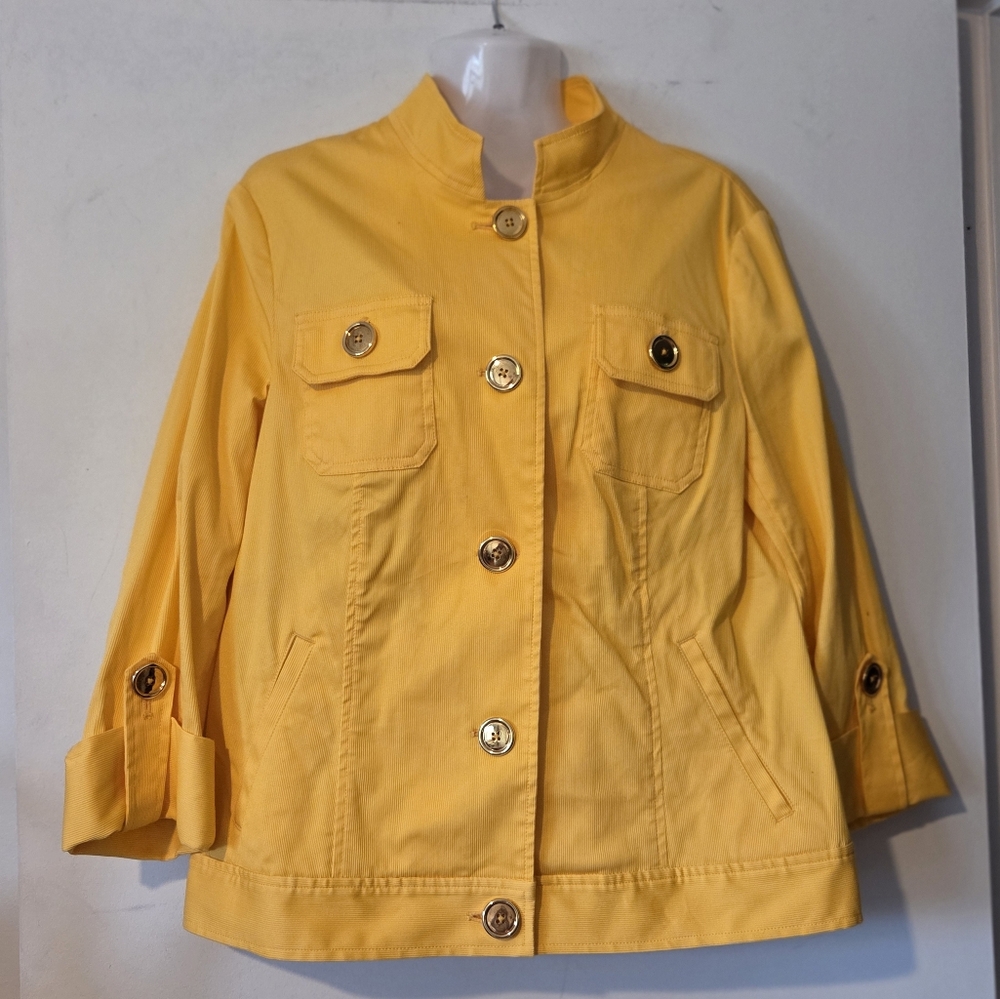 Jones New York Signature Yellow Stretch Jacket